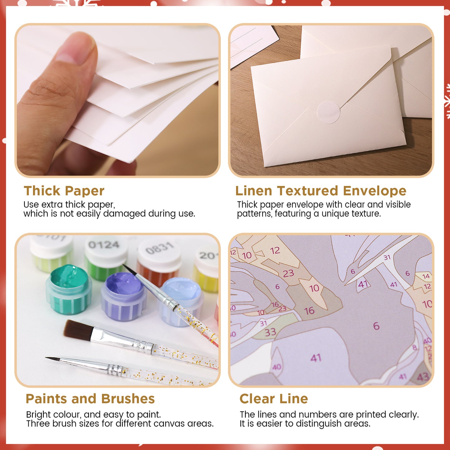 Reindeer PBN Poster Card