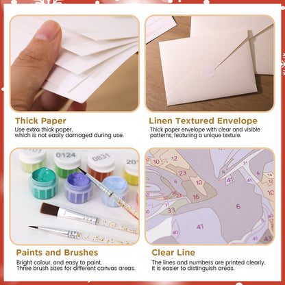 Reindeer PBN Poster Card