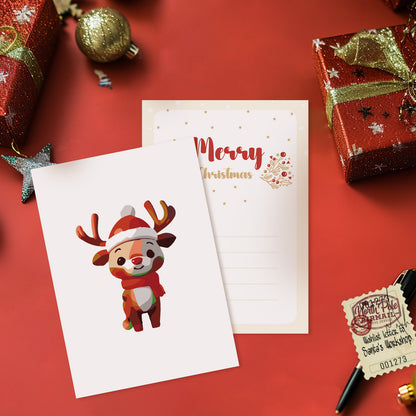 Reindeer PBN Poster Card