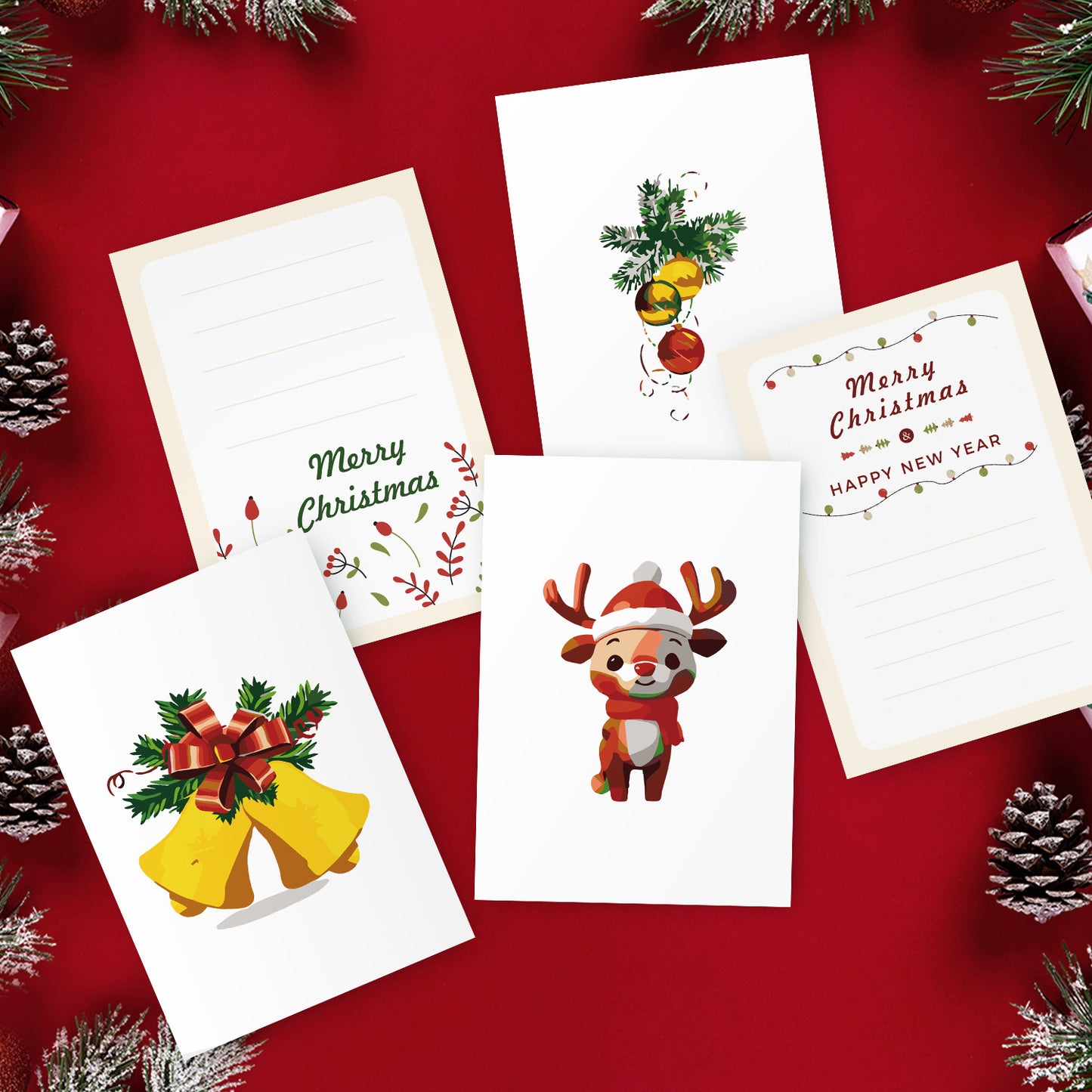Reindeer PBN Poster Card