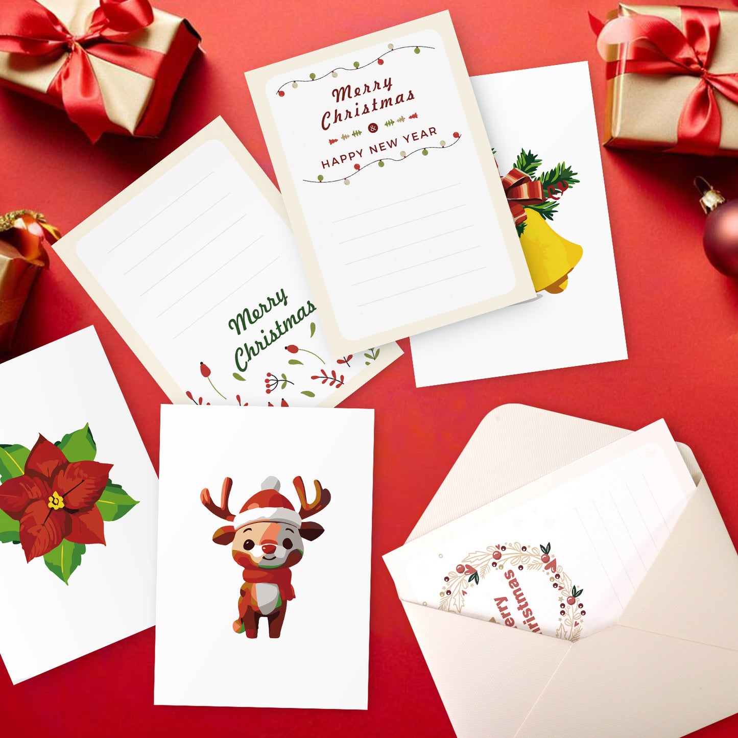 Reindeer PBN Poster Card