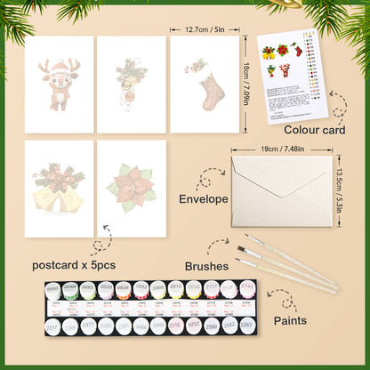 Reindeer PBN Poster Card