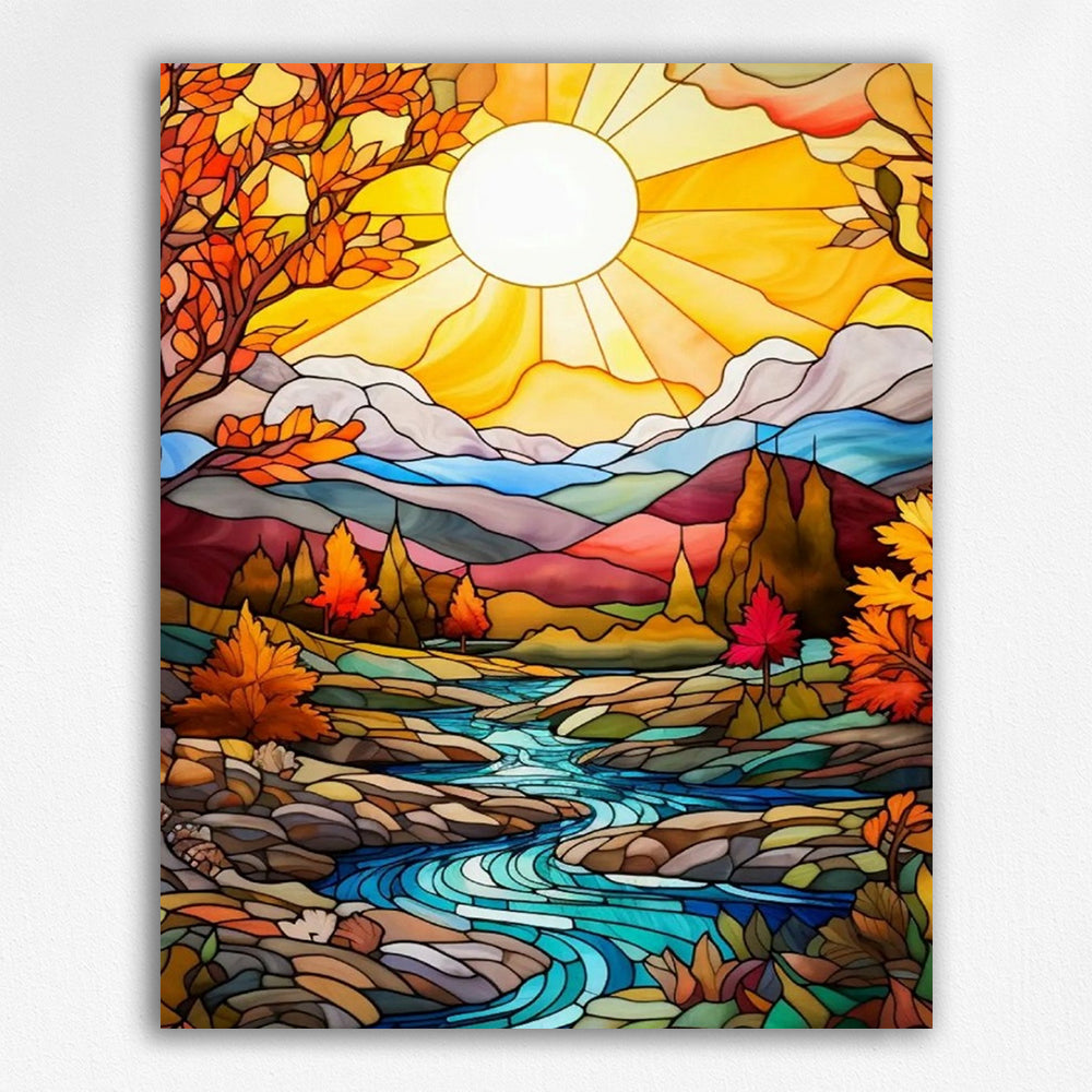 River at Sunset - Paint by Numbers Kits