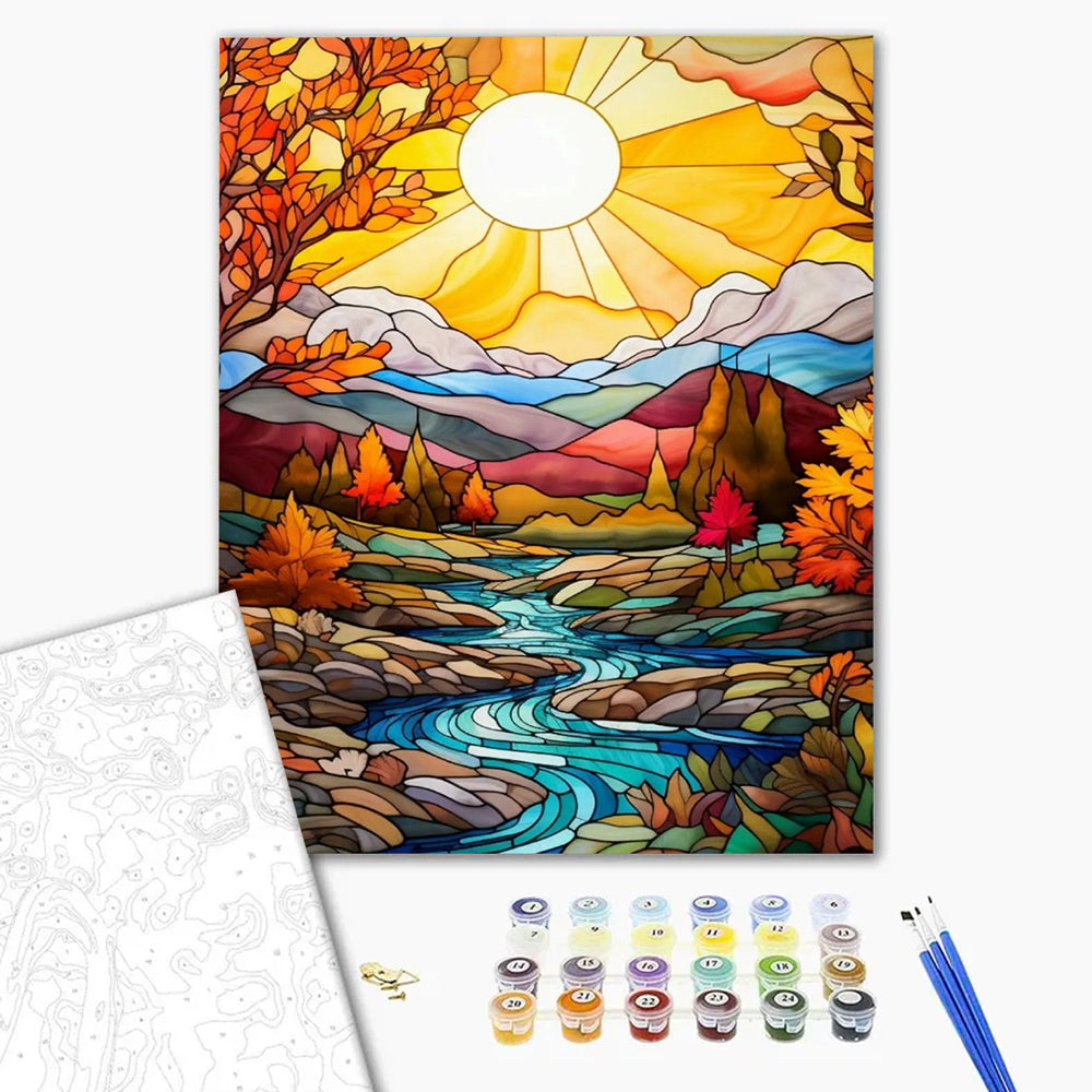 River at Sunset - Paint by Numbers Kits