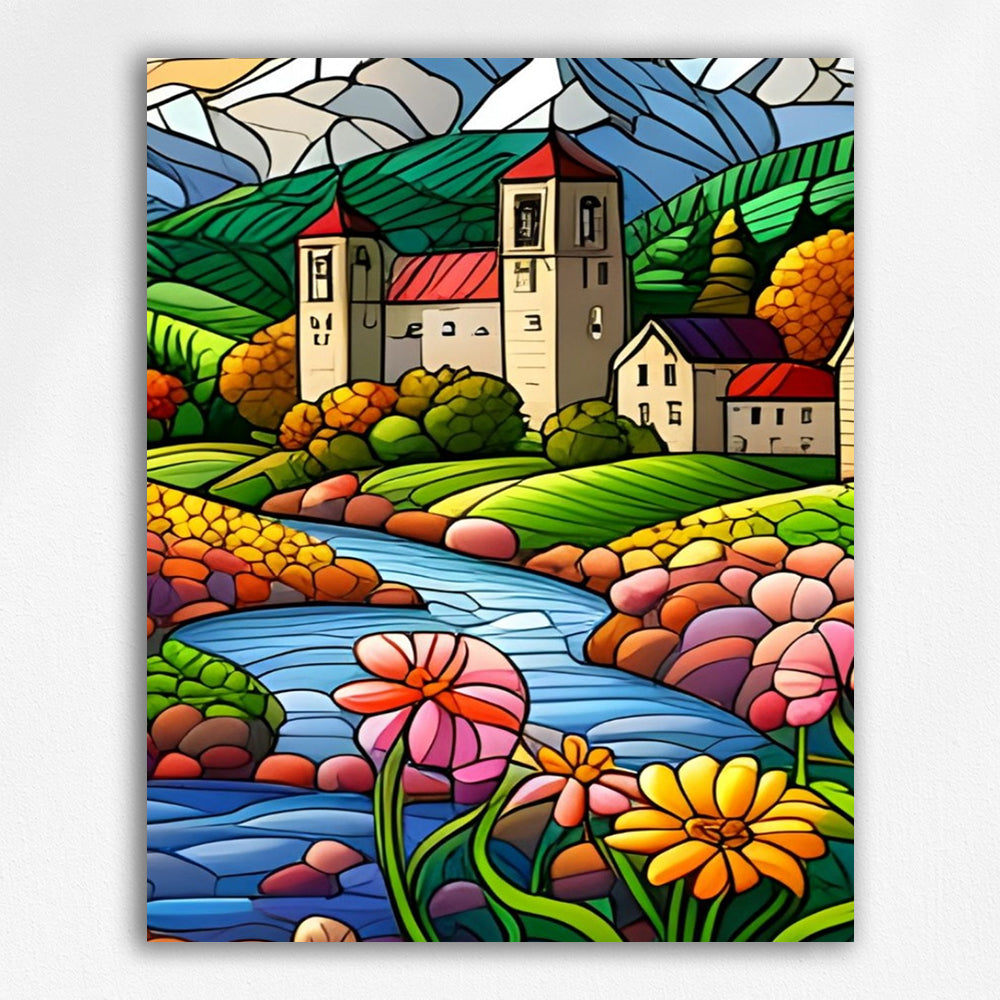 River under the Mountains - Paint by Numbers Kits