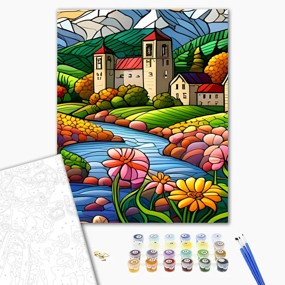 River under the Mountains - Paint by Numbers Kits