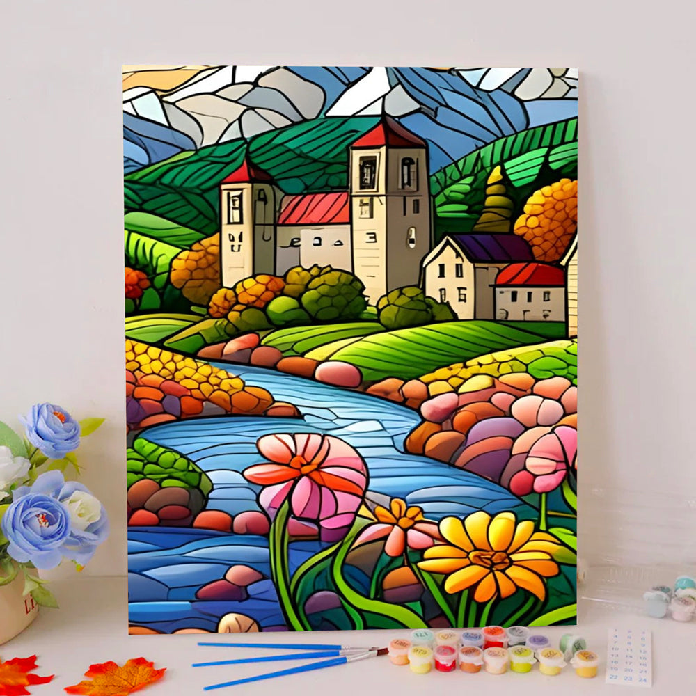 River under the Mountains - Paint by Numbers Kits