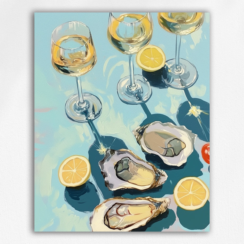 Oyster and Champagne Paint by Numbers