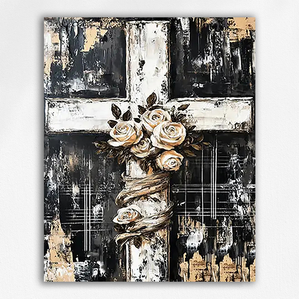 Rose and Cross Paint by Numbers