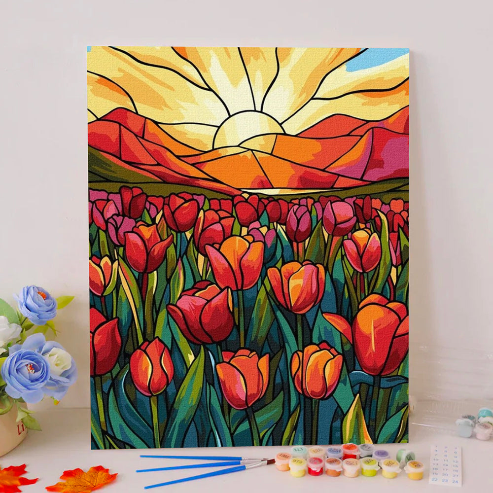 Roses at Sunset - Paint by Numbers Kits