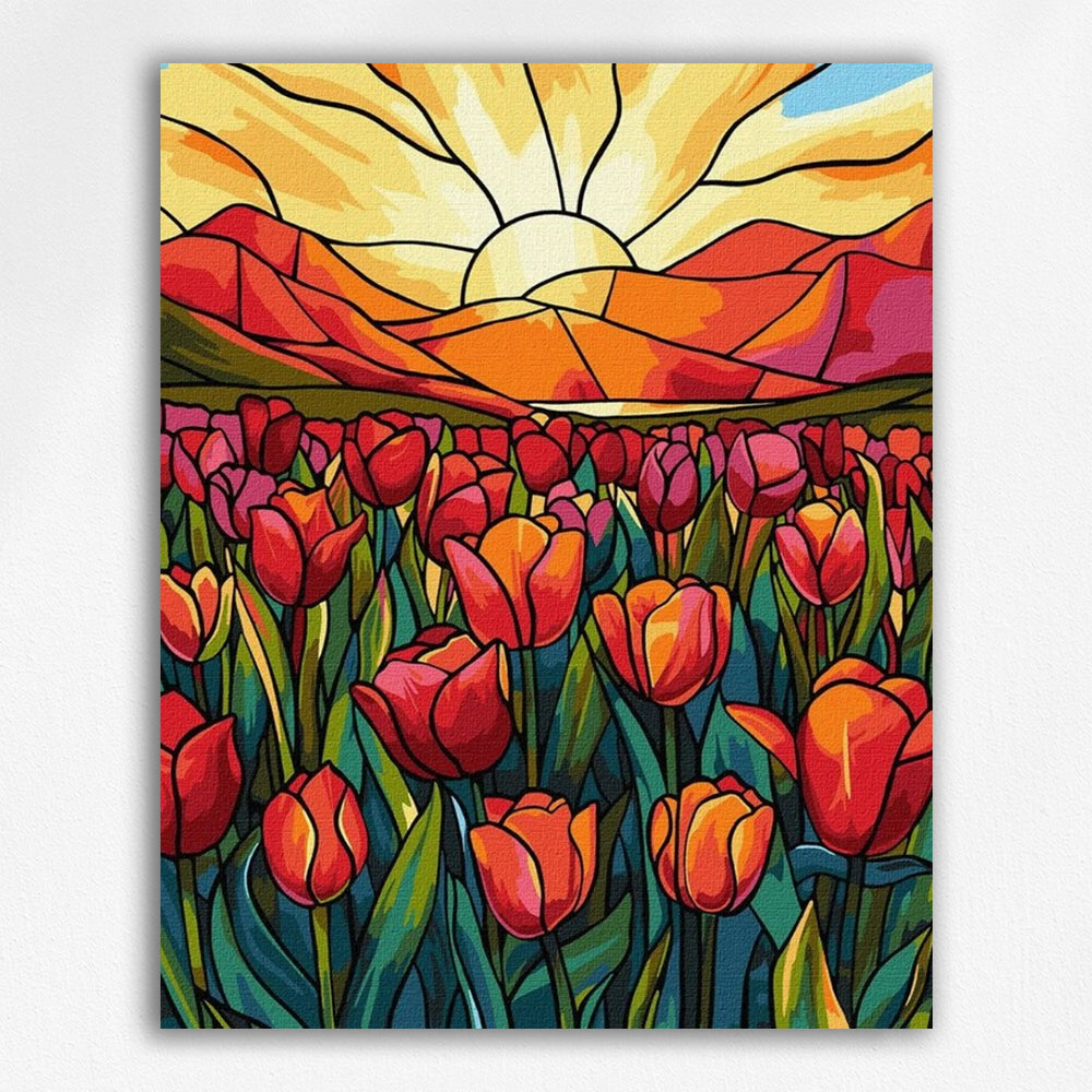 Roses at Sunset - Paint by Numbers Kits