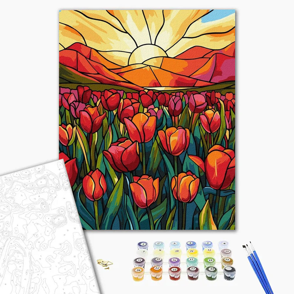 Roses at Sunset - Paint by Numbers Kits
