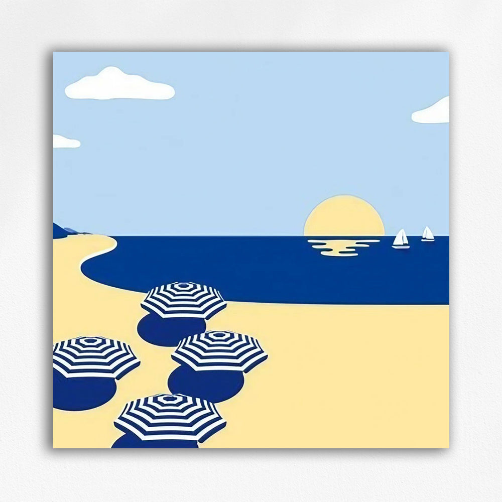 Sandy Shore Decompression Mini Paint by Number Kit #11