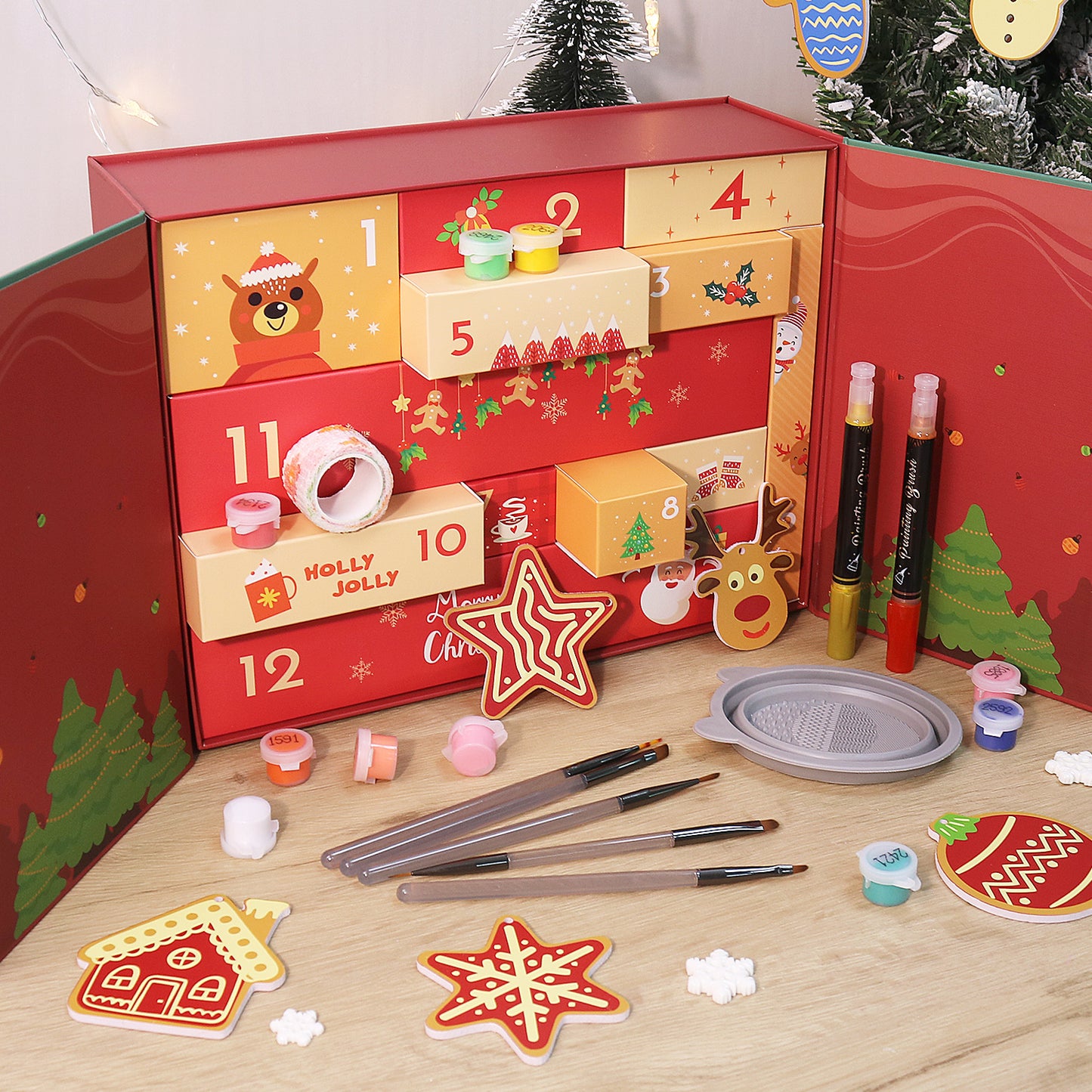 Santa Claus-PBN Calendar Gift Box