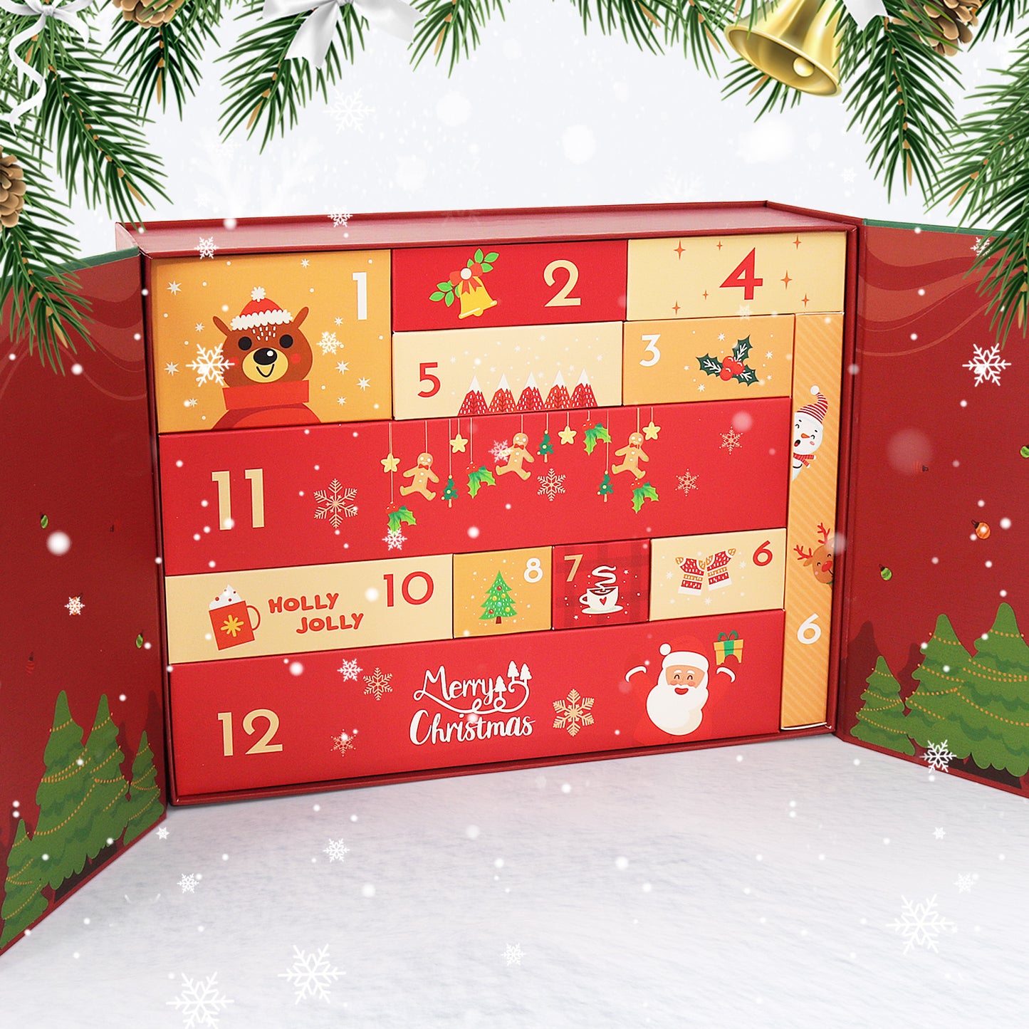 Santa Claus-PBN Calendar Gift Box