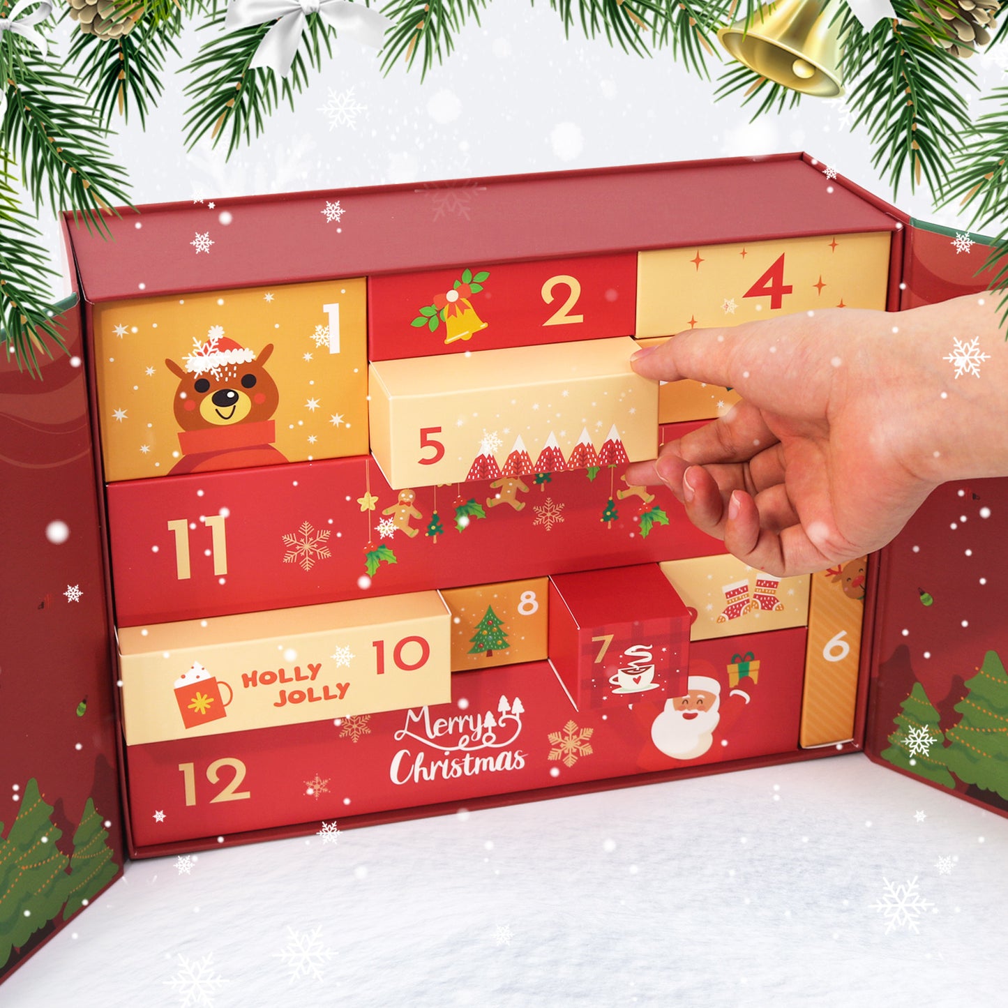 Santa Claus-PBN Calendar Gift Box