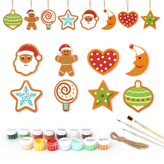 Santa Claus PBN Christmas Ornaments