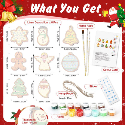 Snowflake PBN Christmas Ornaments