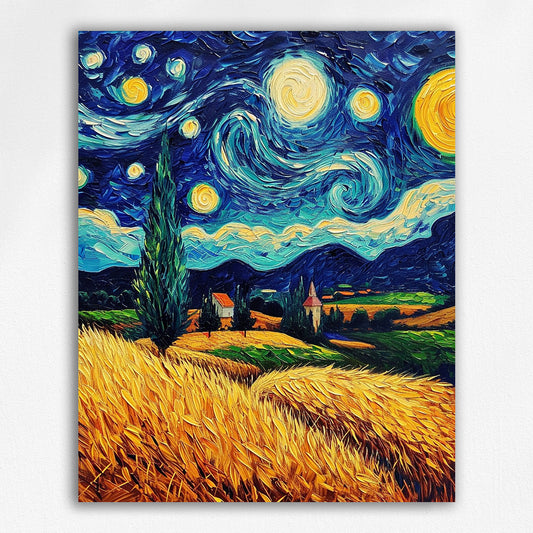 Van Gogh-stijlverf op nummer#4