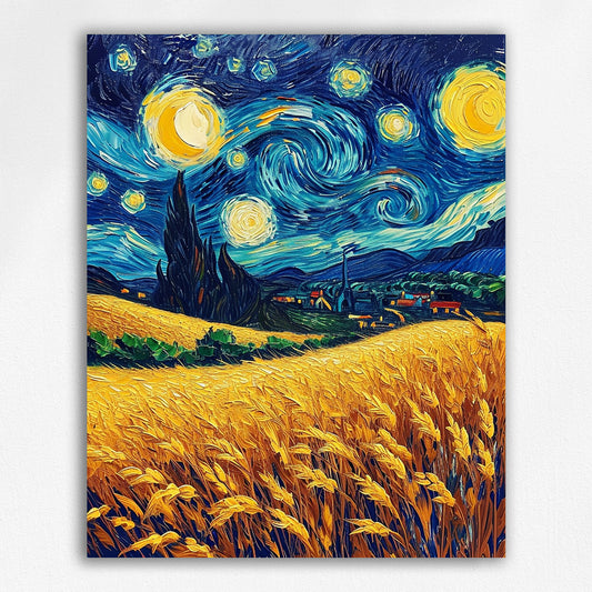 Van Gogh-stijlverf op nummer#7