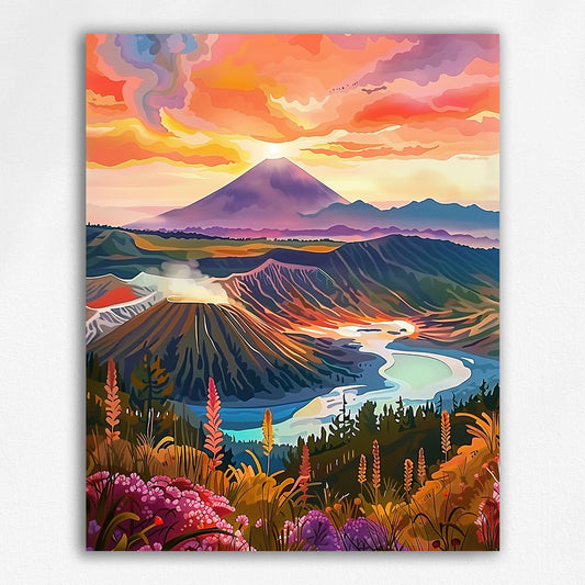 "Volcano" Original Series by Maikoo™Paint by Numbers #11