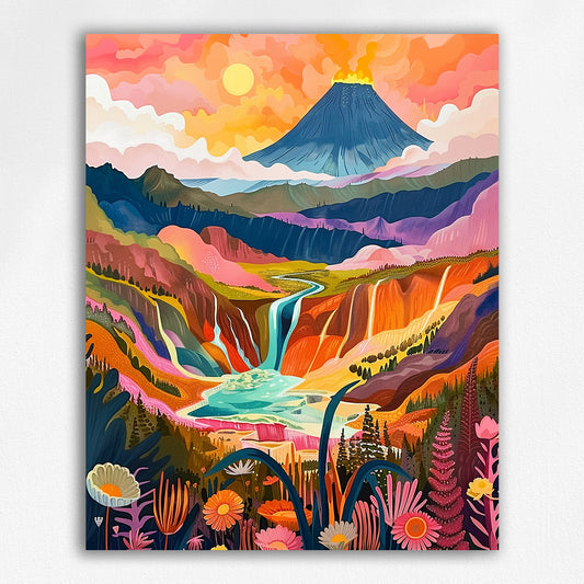 "Volcano" Original Series by Maikoo™Paint by Numbers #13