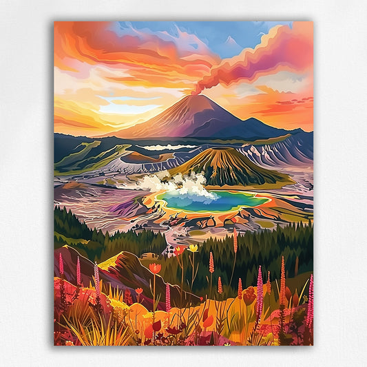 "Volcano" Original Series by Maikoo™Paint by Numbers #16