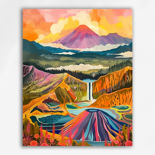 "Volcano" Original Series by Maikoo™Paint by Numbers #17