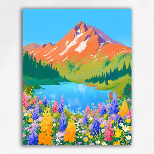 Wildflowers in the Sierra by Maikoo™Paint by Numbers#08