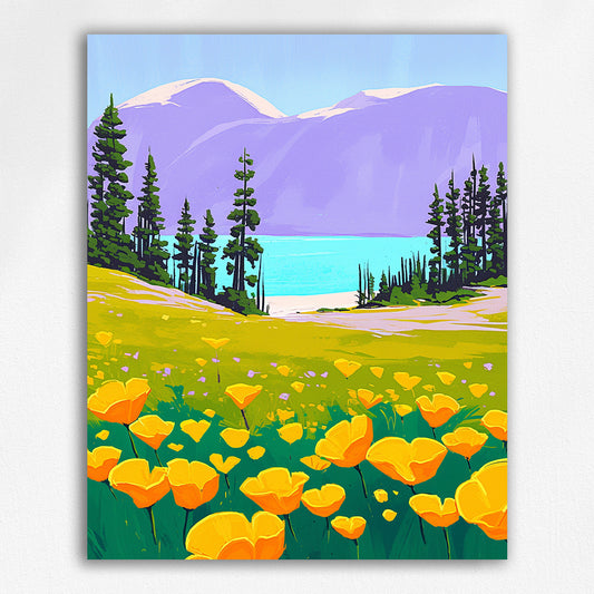 Wildflowers in the Sierra by Maikoo™Paint by Numbers#11