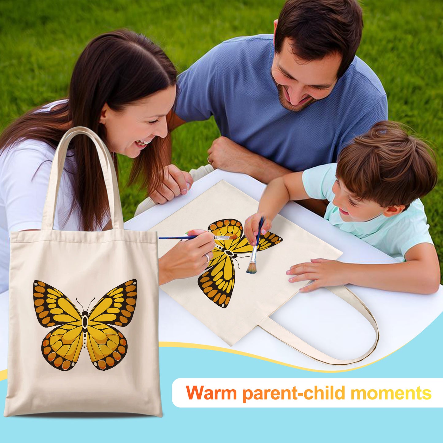 Yellow Butterfly PBN Bag