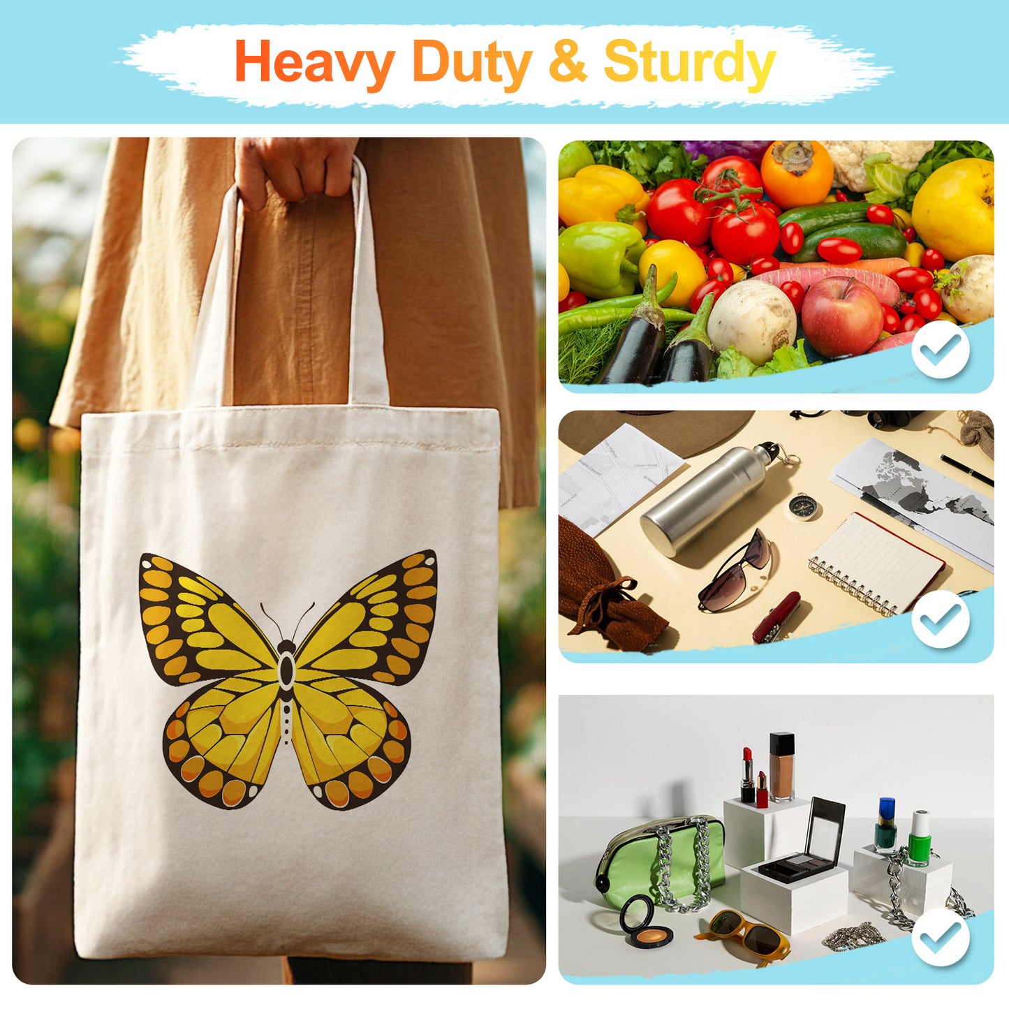 Yellow Butterfly PBN Bag