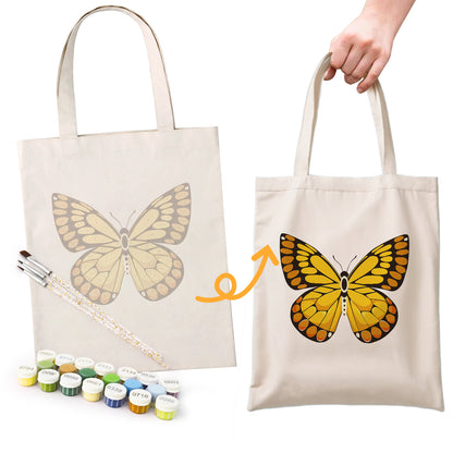 Yellow Butterfly PBN Bag