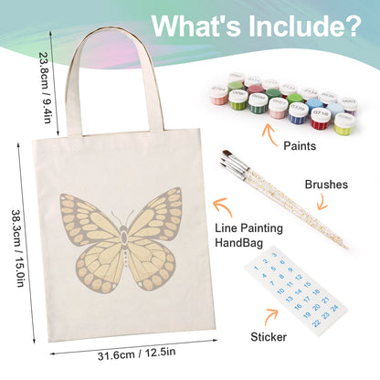 Yellow Butterfly PBN Bag