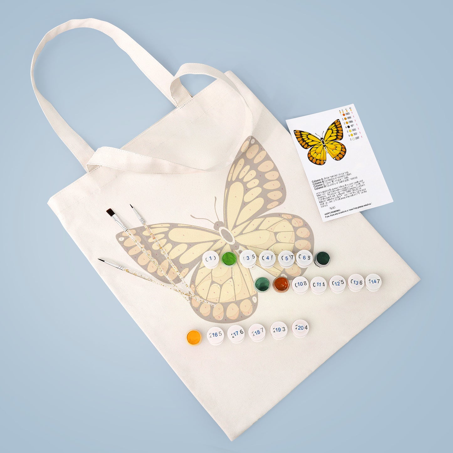 Yellow Butterfly PBN Bag