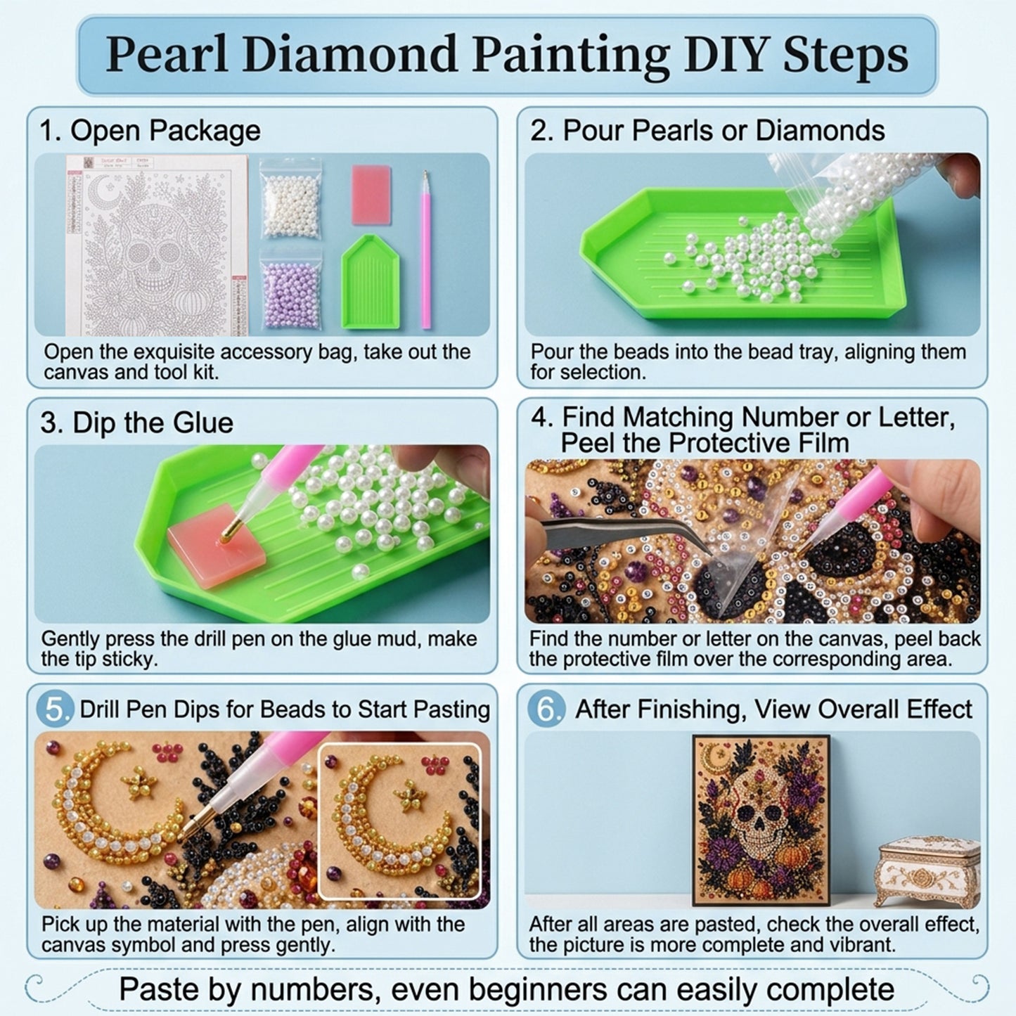 Jesus Christmas Tree Pearl Bead Painting, Xmas Wall Decor with Bluetooth Speaker