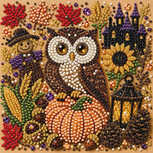 Halloween Diamond Art Kit, Black Cat Pearl Bead Painting Craft, DIY Pearl Diamond Art for Adults, Spooky Cute Halloween Gift for Her