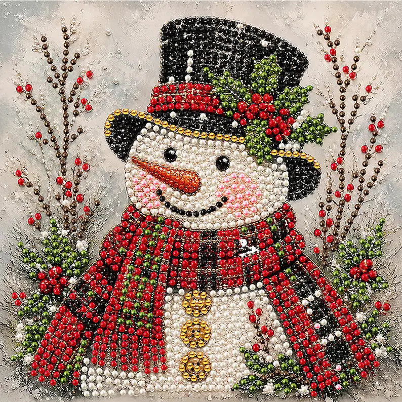 Christmas Diamond Art Kit, Cute Santa Pearl Bead Painting Craft, DIY Pearl Diamond Painting for Adults Beginners, Holiday Home Decor Gift