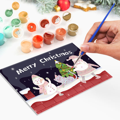 Paint by Numbers Christmas Card #5